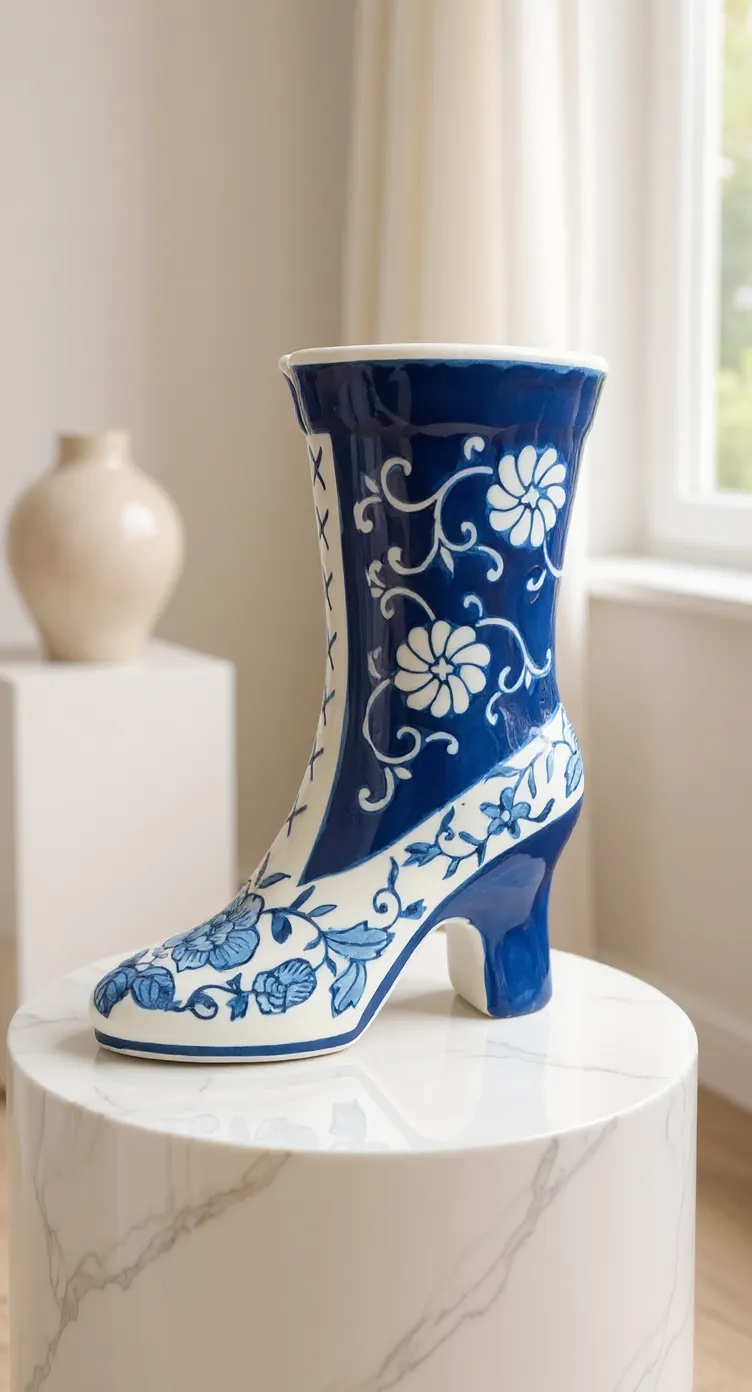Ceramic Boot Vase