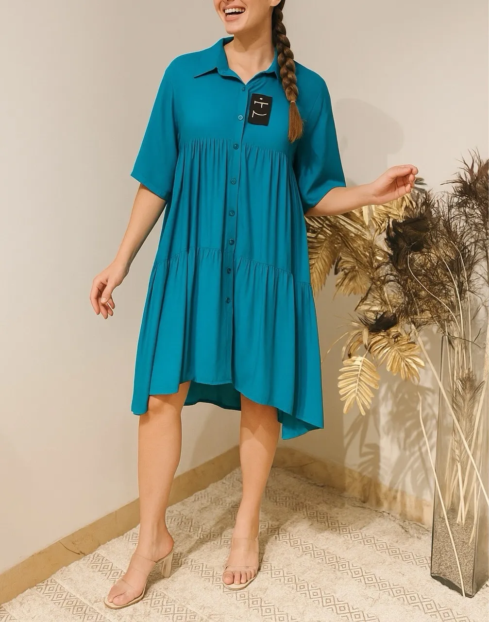 Teal Midi Dress