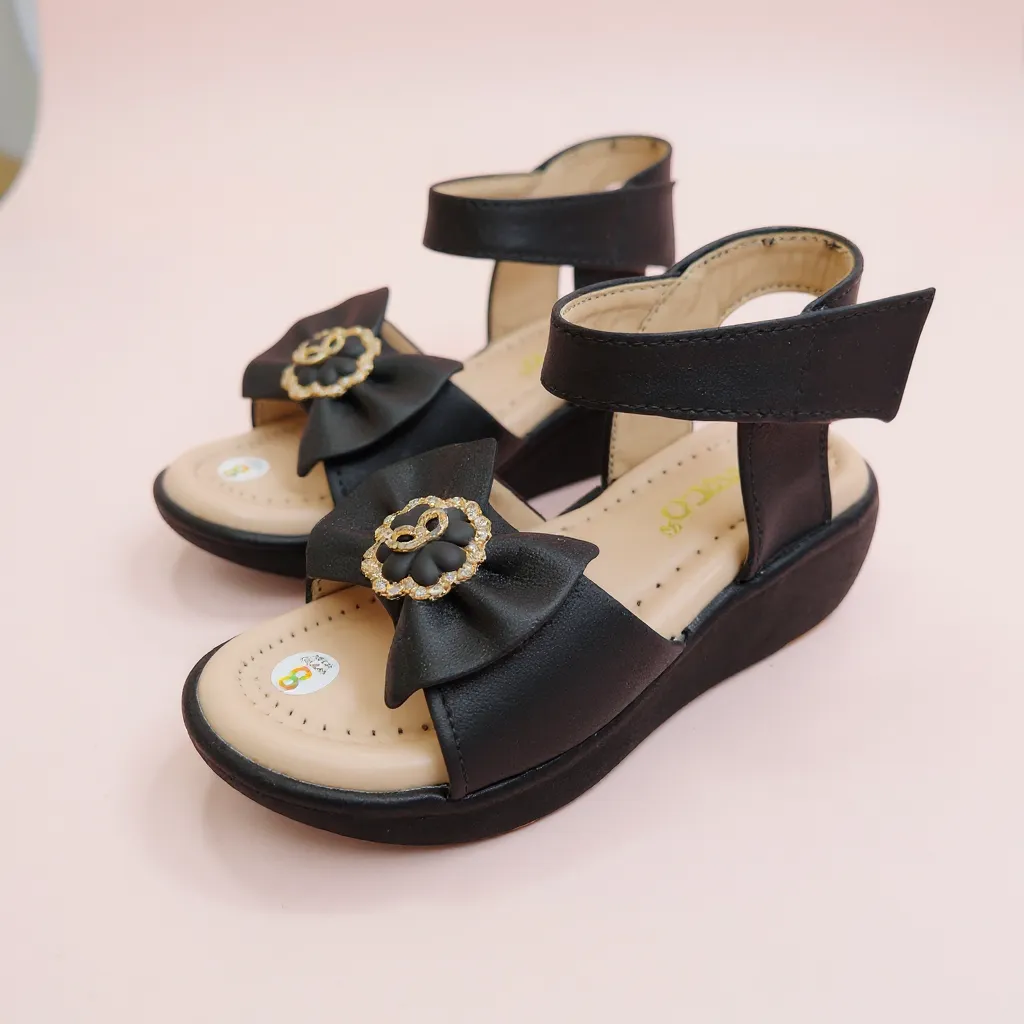 Black Floral Sandal