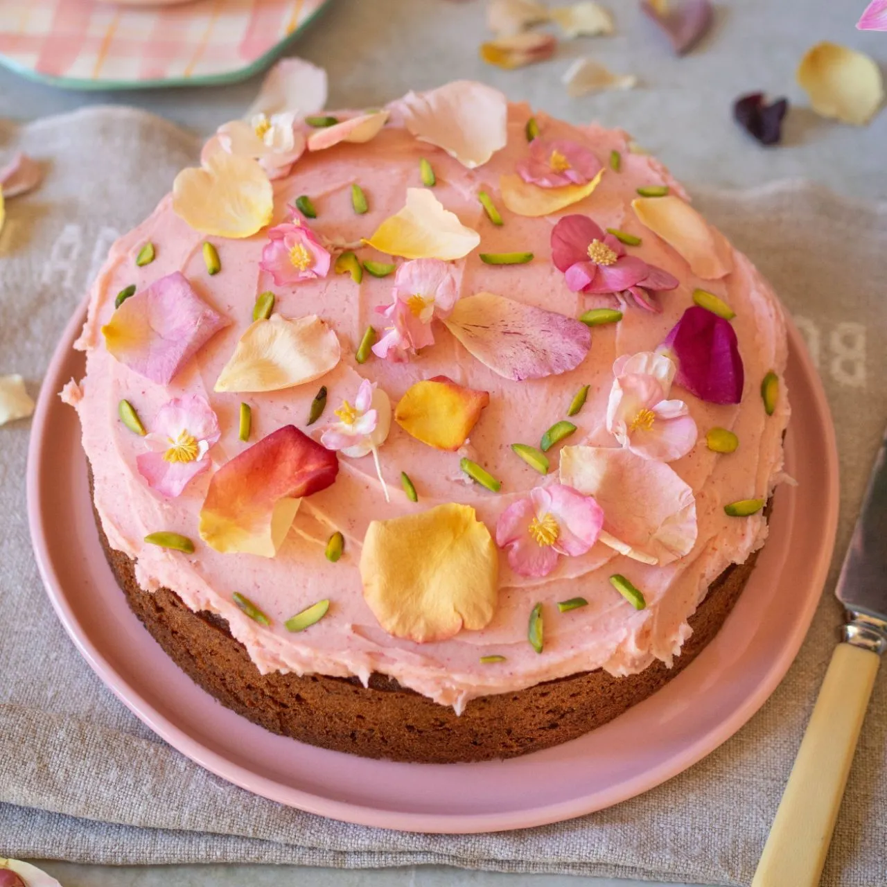 Floral Topped Cake