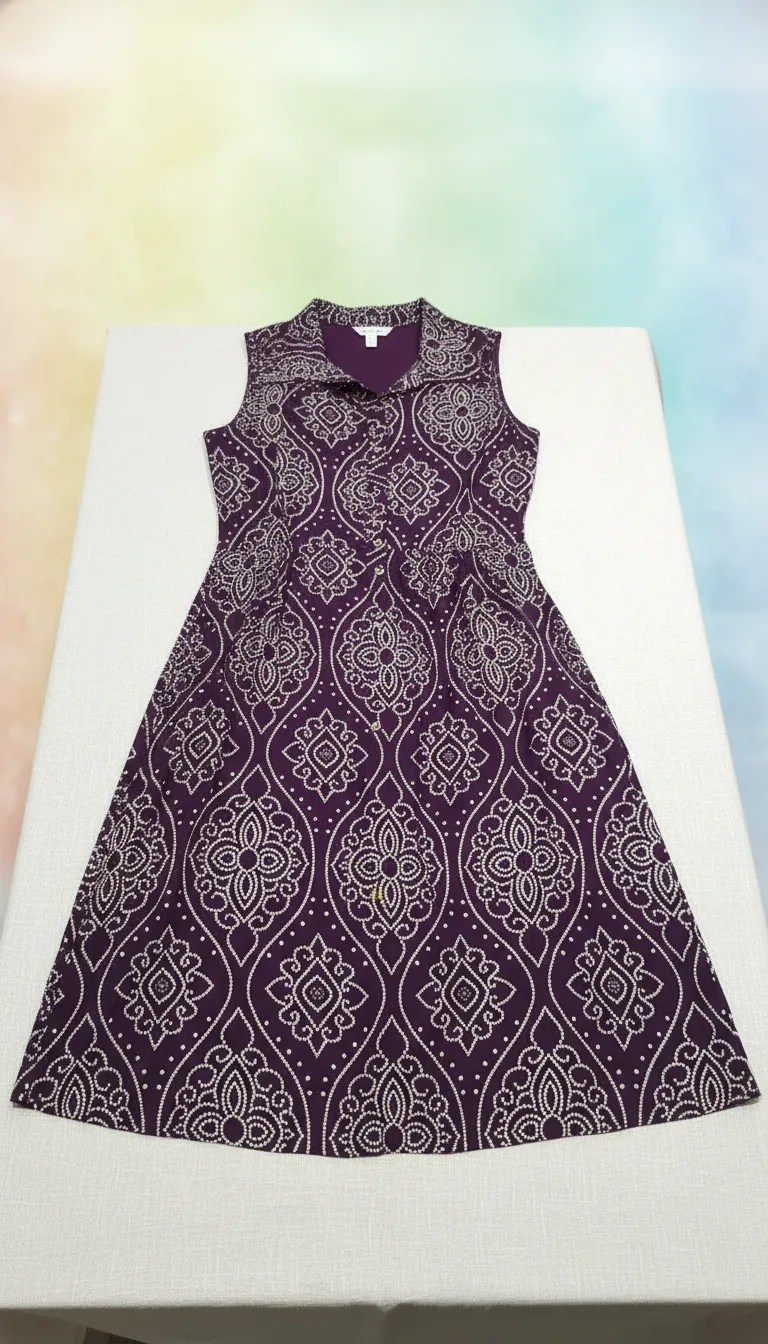 Purple Bandhani Dress