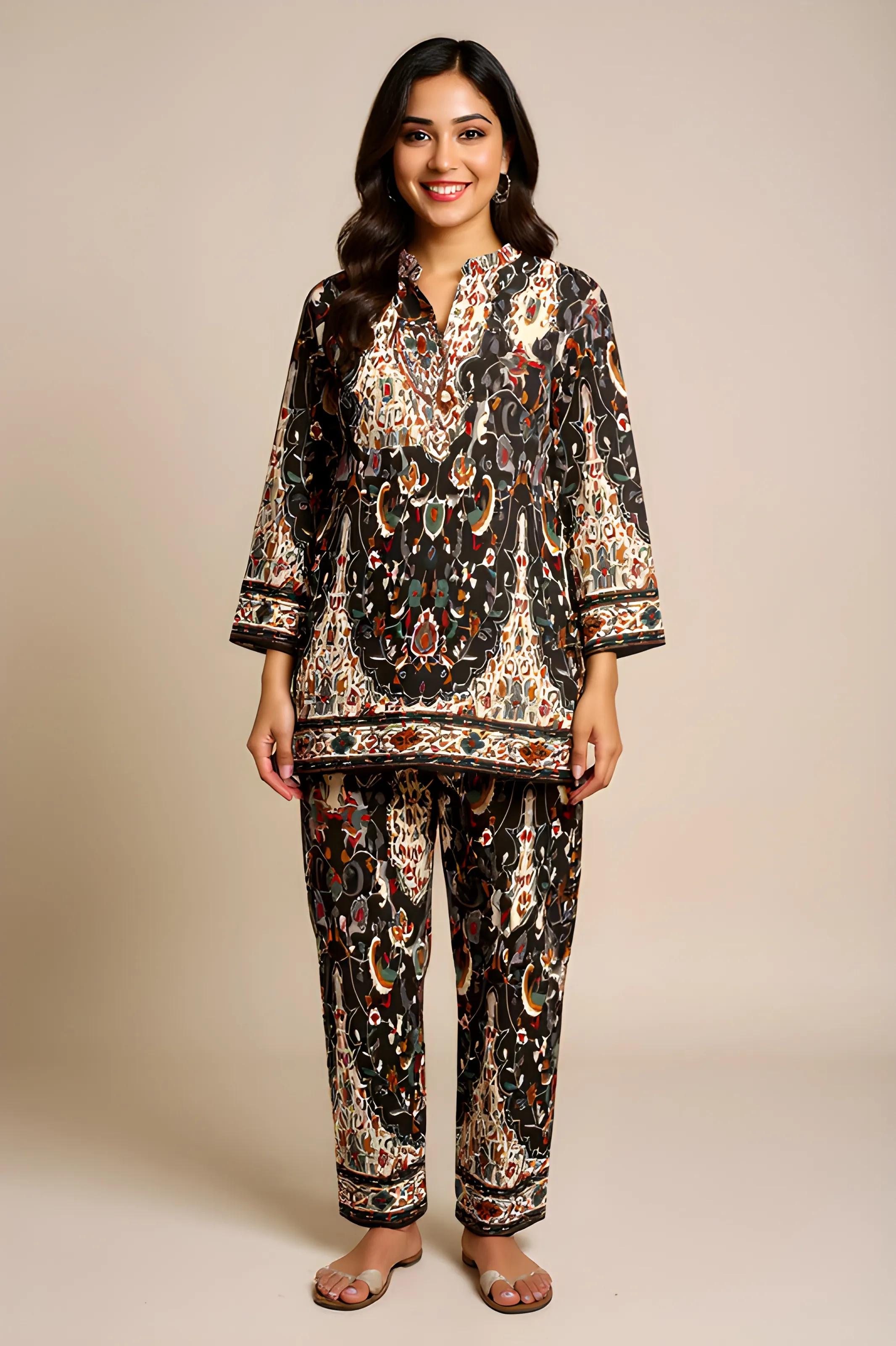 Ethnic Print Kurta Set