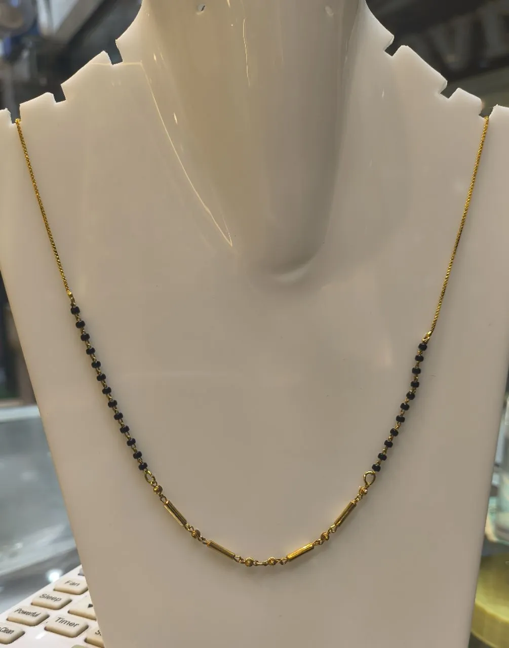Elegant Black Beaded Necklace