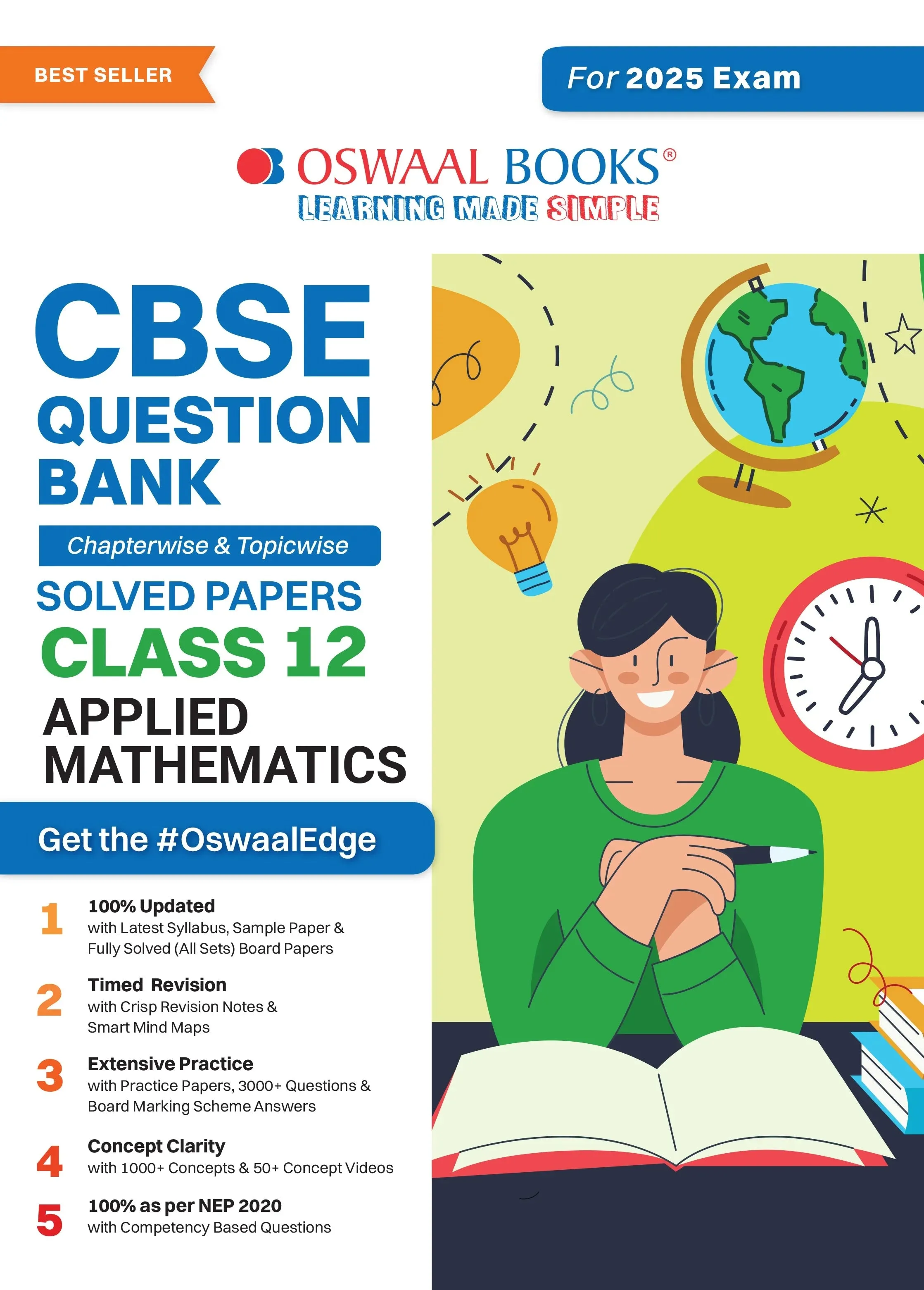 Oswaal CBSE Question Bank Class 12 Applied Mathematics, Chapterwise and Topicwise Solved Papers For Board Exams 2025
