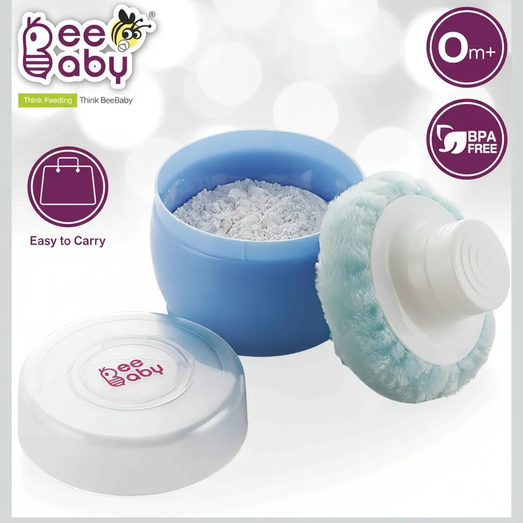 BeeBaby Powder Puff Blue view 3