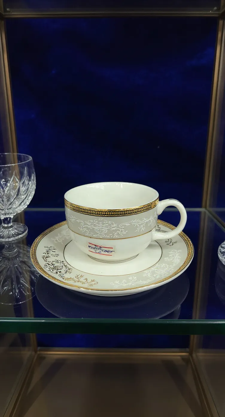 Fine Bone China Teacup and Saucer