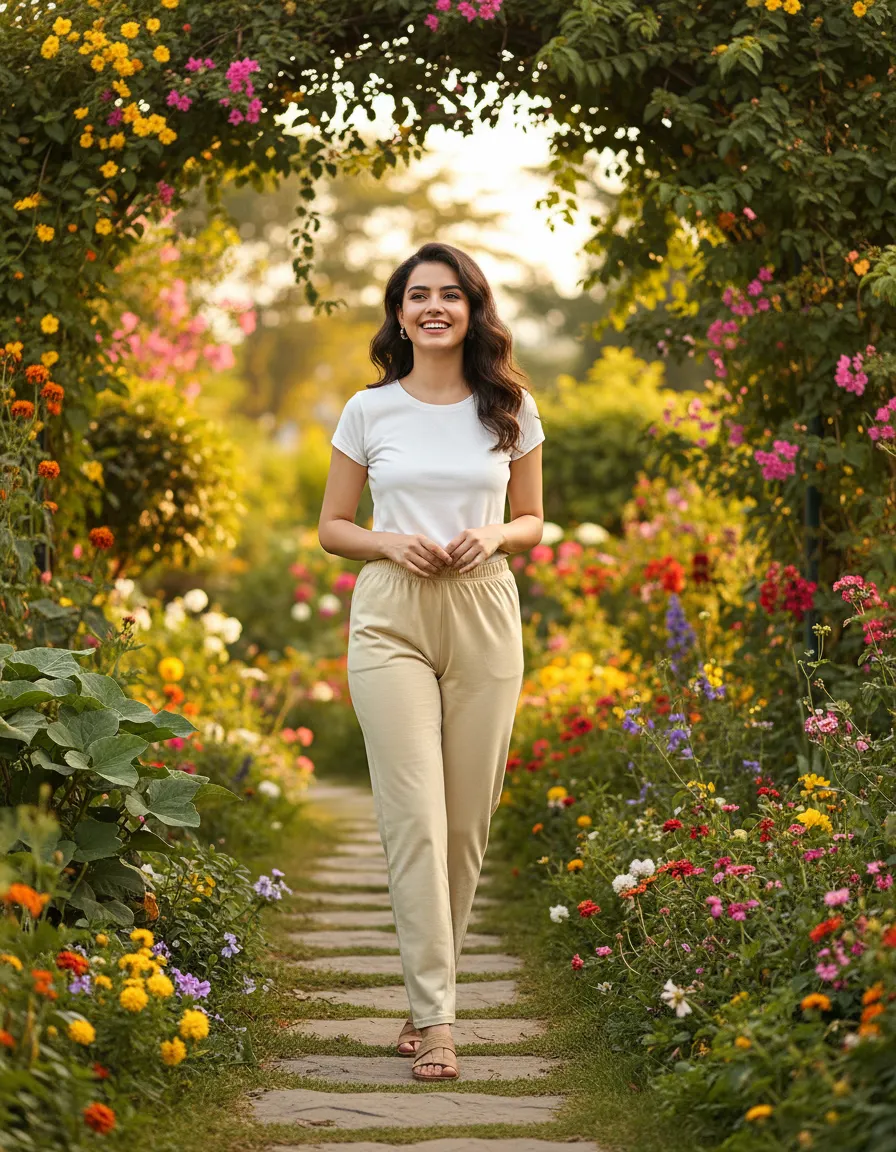 Beige Casual Winter Pants