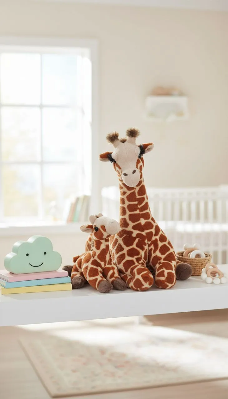 Wild Republic Mom & Baby Stuffed Animal 15" (Giraffe) view 5