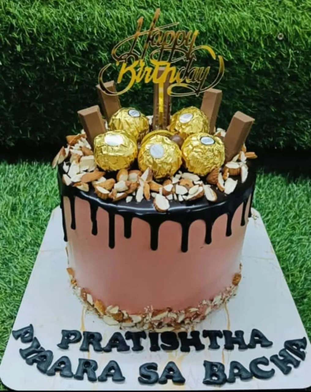 Custom Chocolate Almond Birthday Cake 1kg