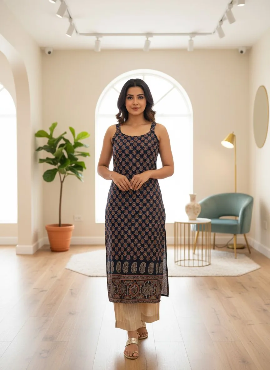 Printed Corton Kurti Only