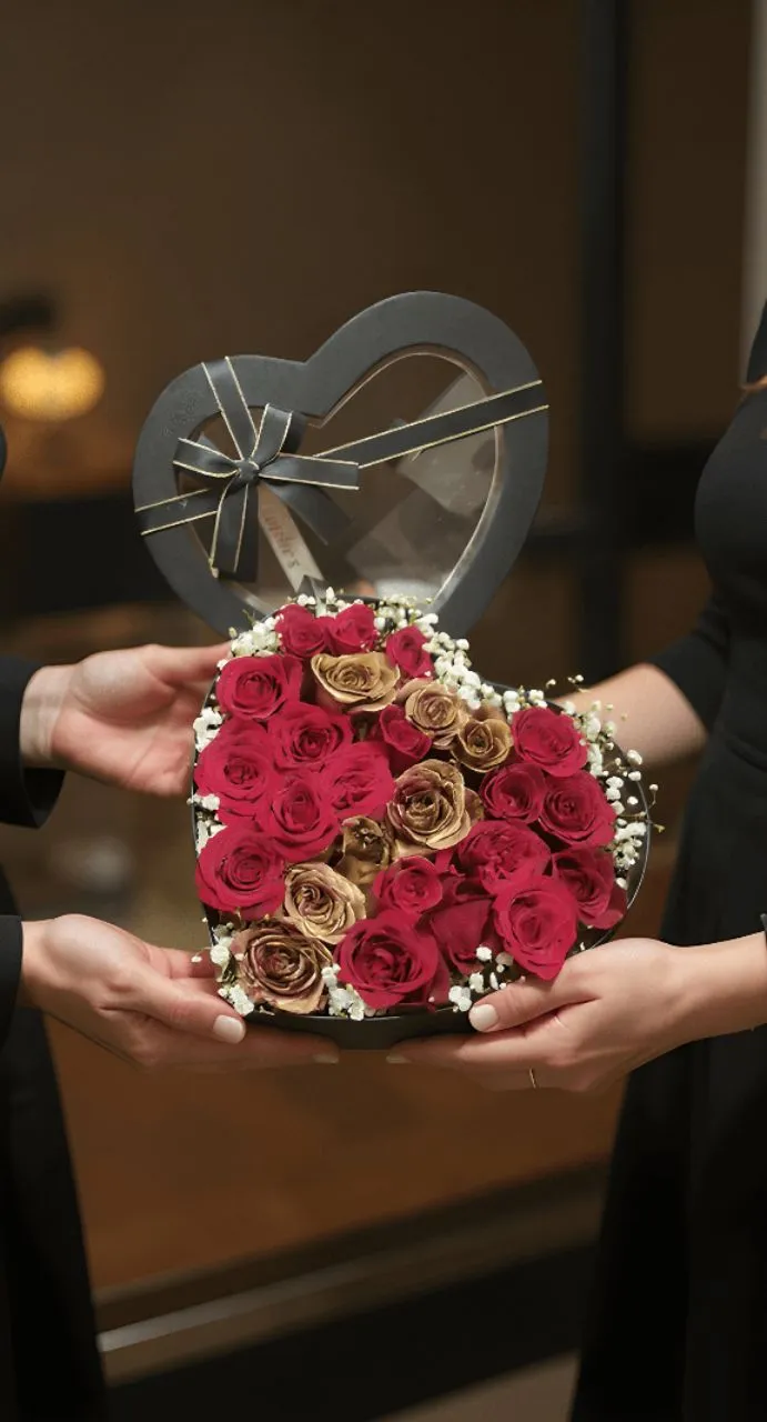 Heart-Shaped Customized Rose Bouquet
