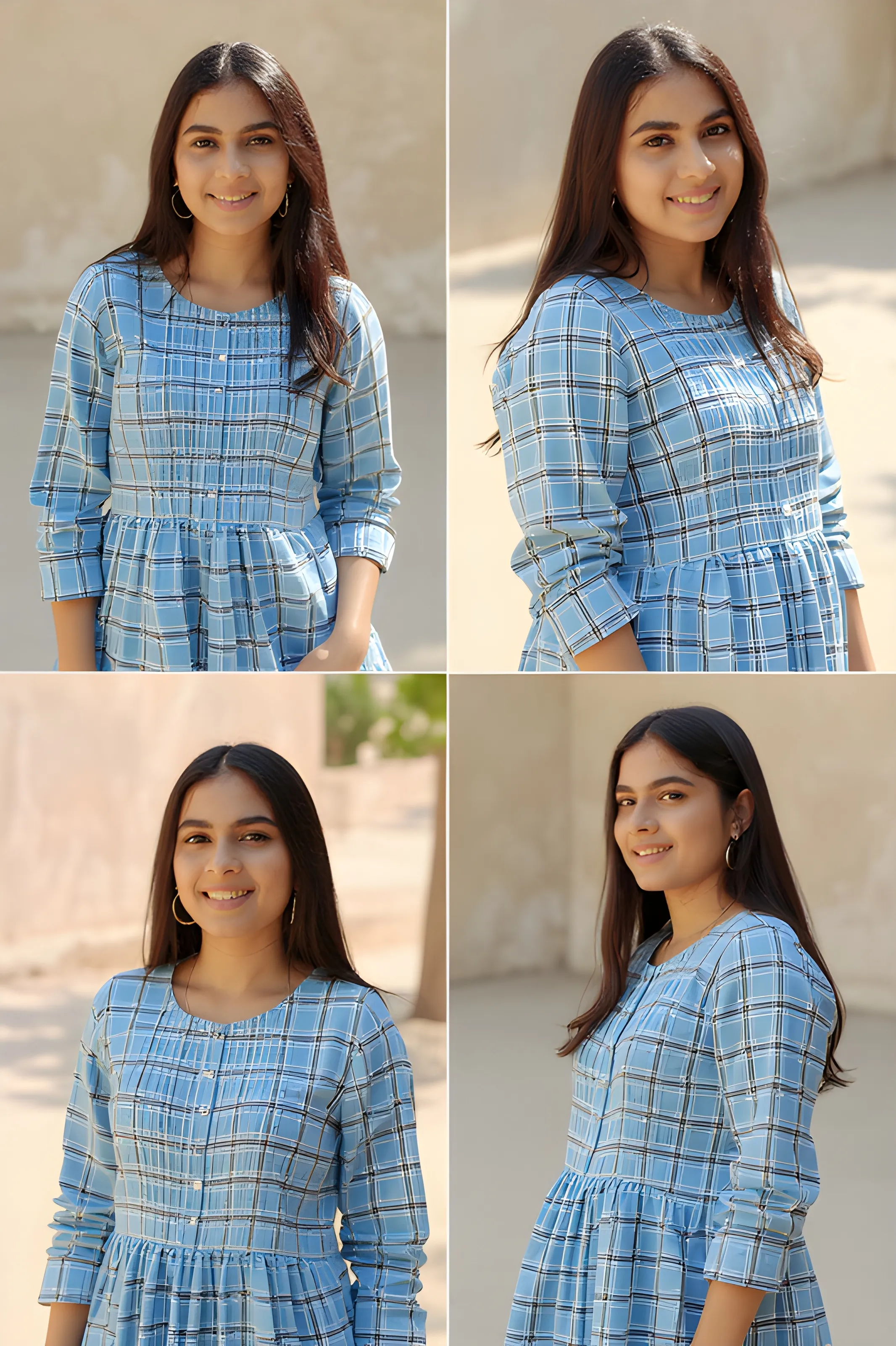 Plaid Cinched Waist Shirt