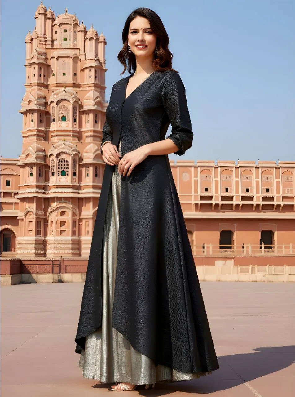 Karigari Metallic Anarkali Dress