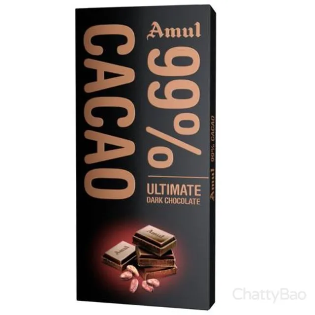 Amul 99% Cacao - Ultimate Dark Chocolate 125 g