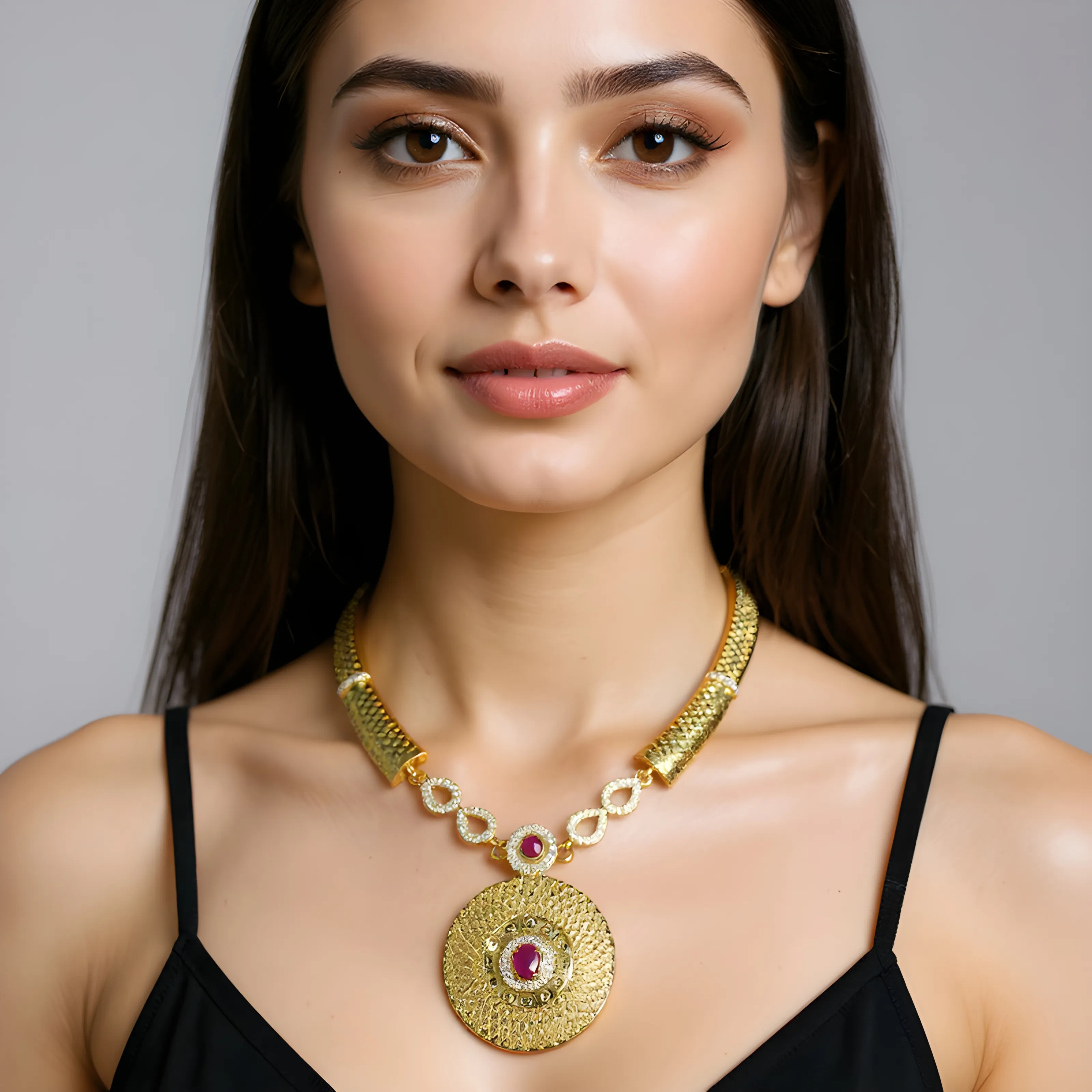 1 Gram Gold Plated Traditional Necklace Set