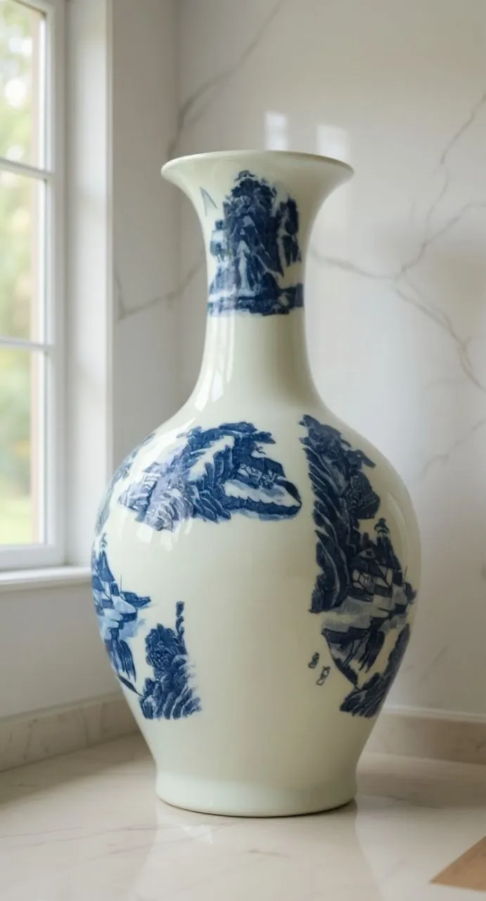 Floral Porcelain Hanging Vase