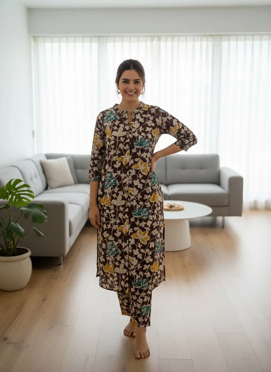Floral Printed Kurta Set