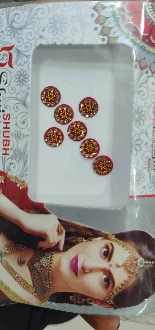 Red and Gold Bindi Pack
