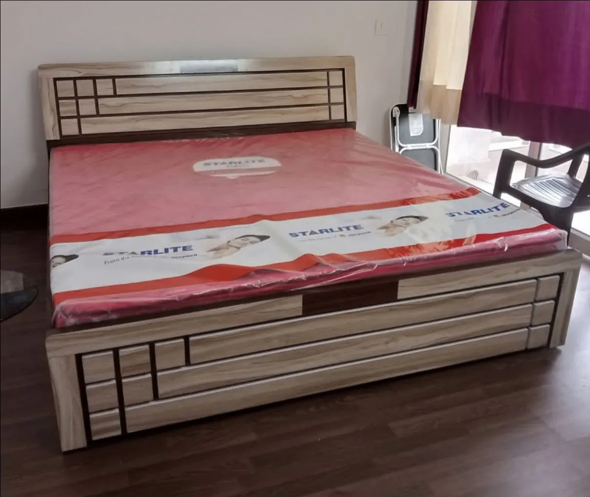 Wooden Queen-Sized Bed