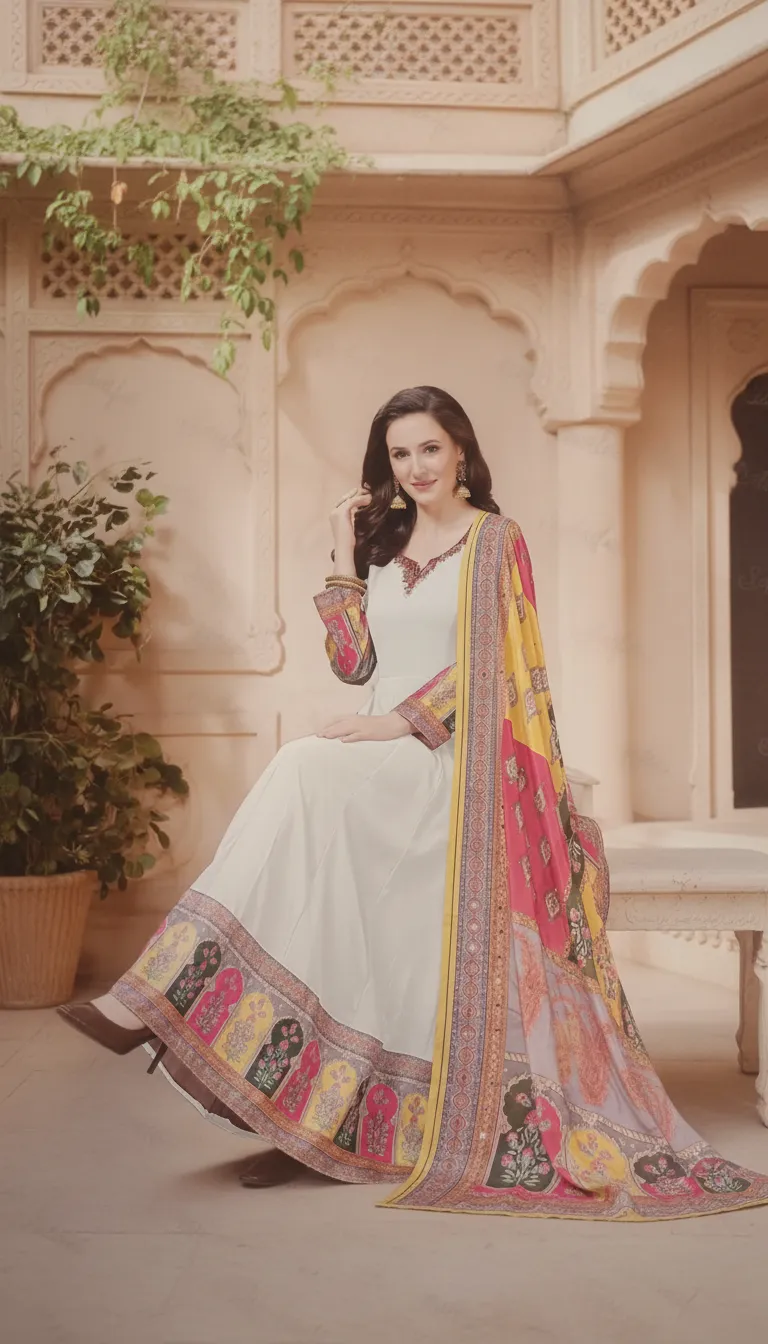 Anarkali Kurtis With Dupatta
