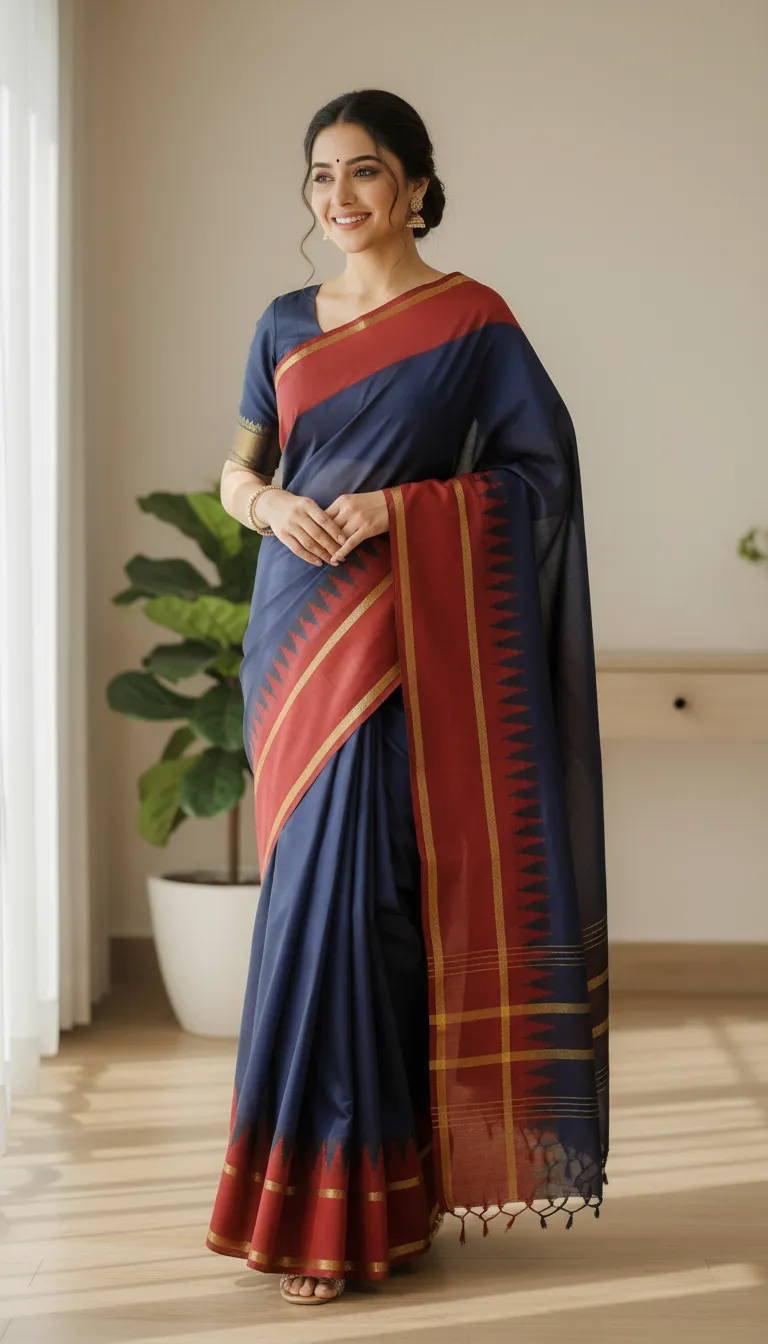 Karigari Silk Plain Saree