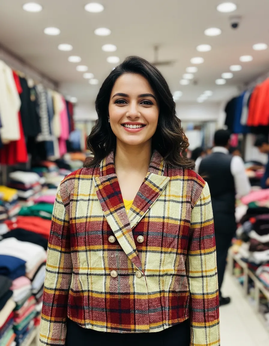Plaid Tweed Jacket