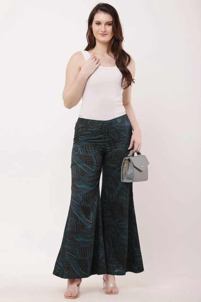 Printed Flared Trousers