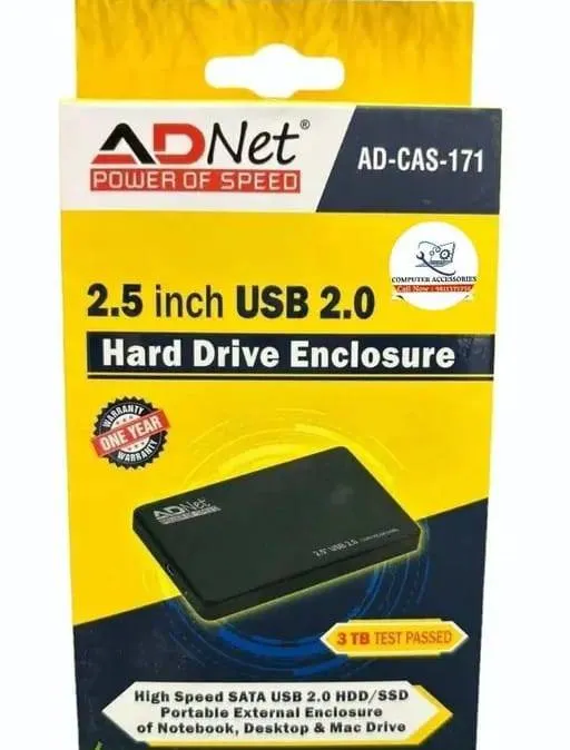 ADNet 2.5 inch USB 2.0 Hard Drive Enclosure