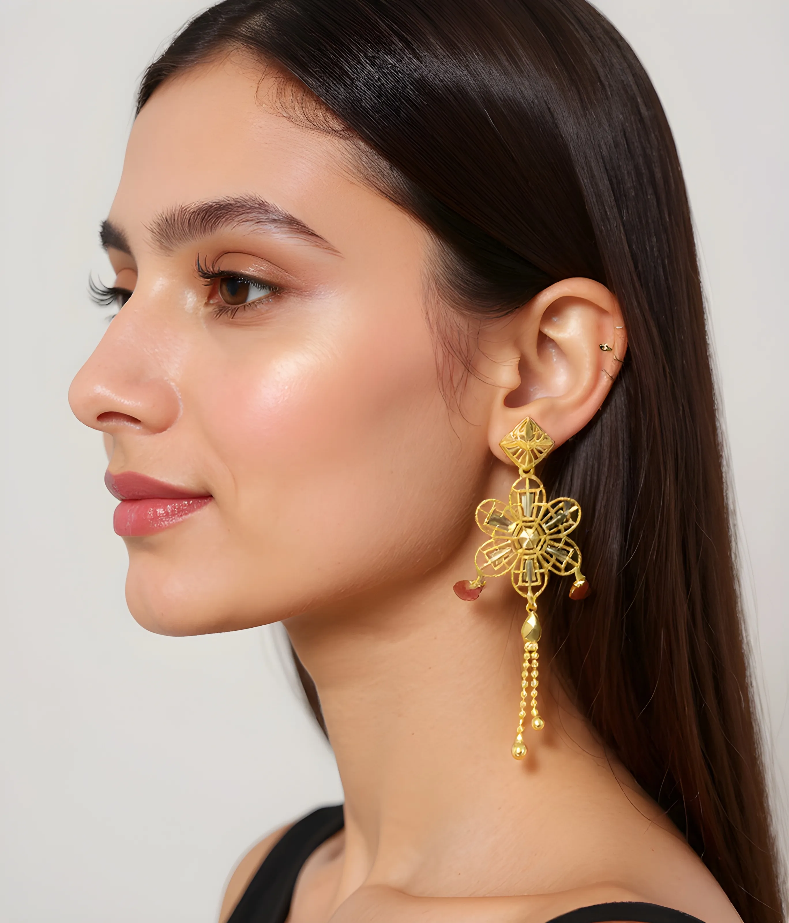 Gold Filigree Earrings