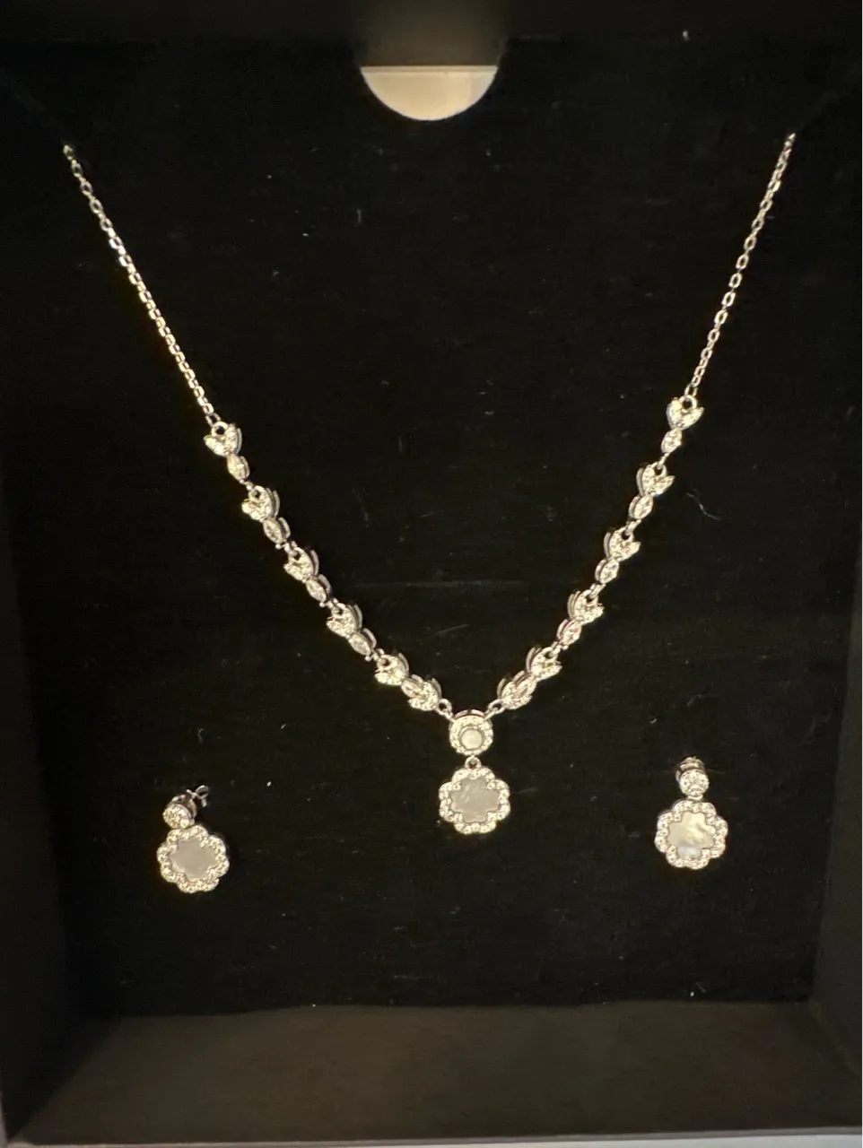 Elegant Silver Necklace Set view 2