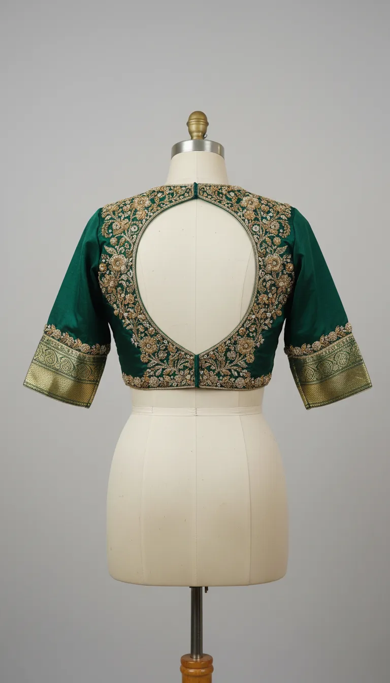 Embroidered Green Bolero Jacket view 2