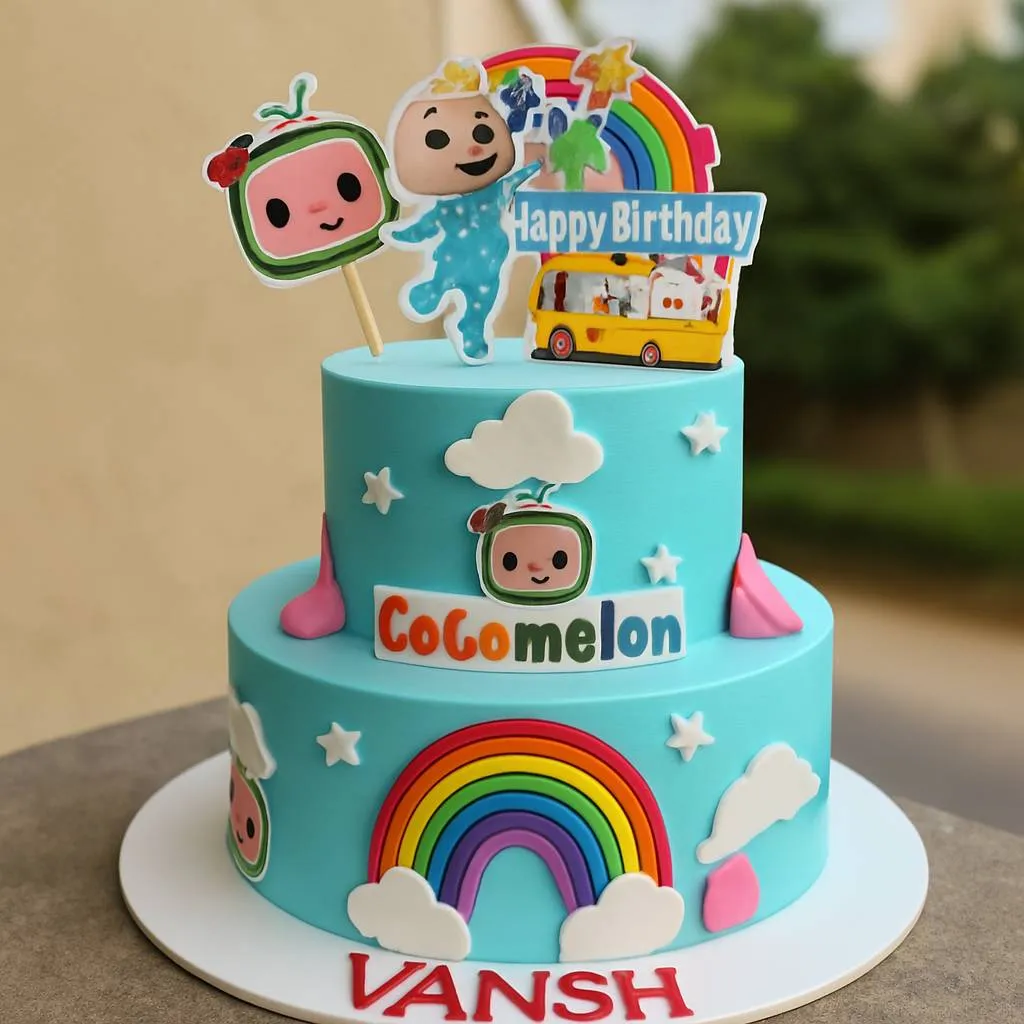 Cocomelon Themed Birthday Cake 2 Kg