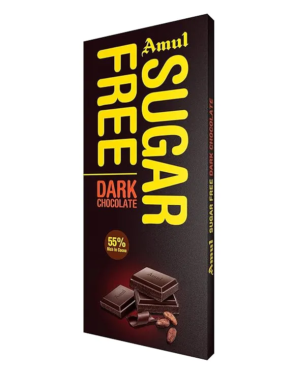 Amul Sugar Free Dark Chocolate 125 g