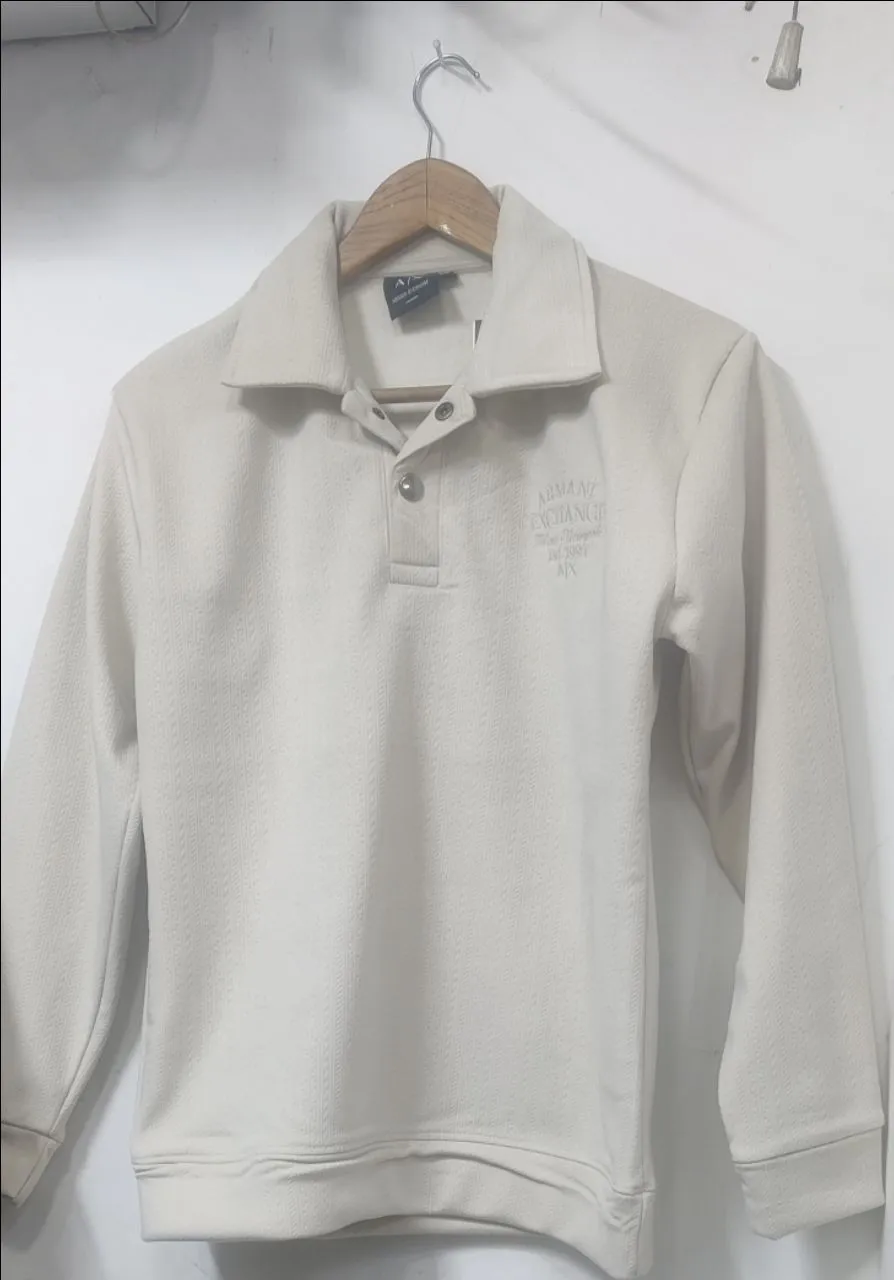 Armani Exchange Textured Polo Sweatshirt