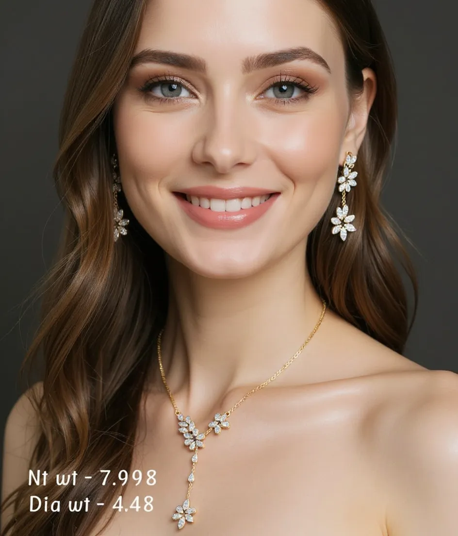 Diamond Flower Necklace