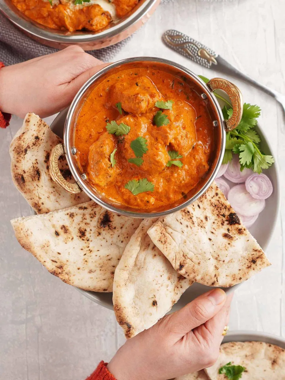 Chicken Curry+2butter Naan+salad