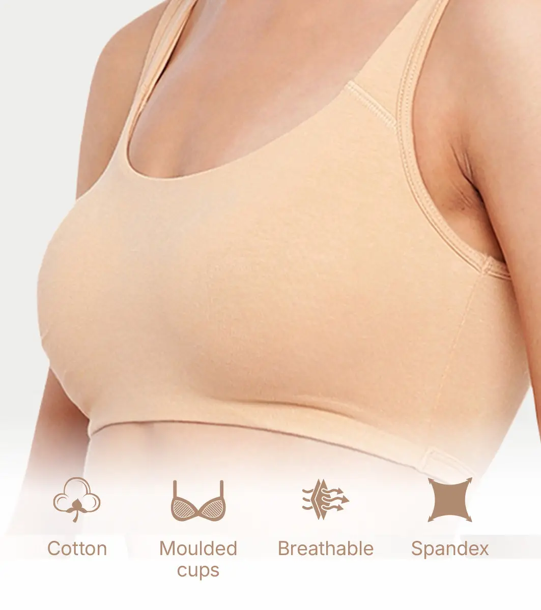 Enamor Low Impact Women's Cotton Everyday Sports Bra view 3