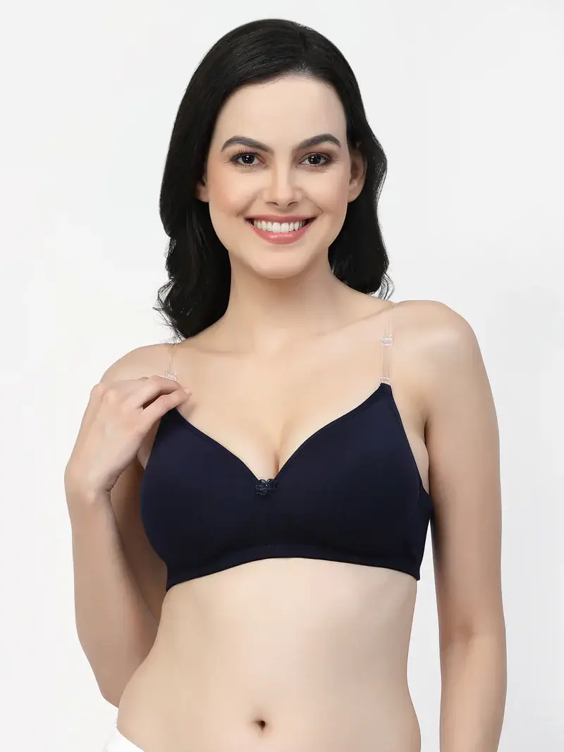 Floret Multiway Padded Cotton T-Shirt Bra | Lightly Padded | Medium Coverage | Seamless - F20560 view 4