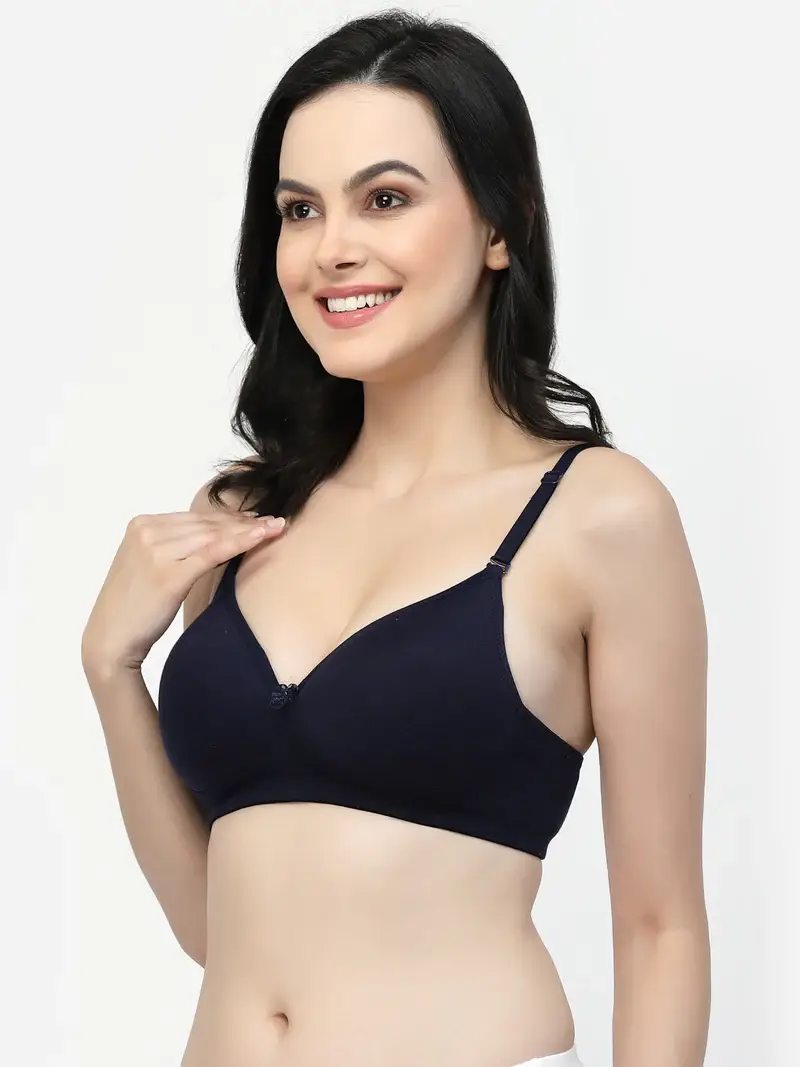 Floret Multiway Padded Cotton T-Shirt Bra | Lightly Padded | Medium Coverage | Seamless - F20560 view 5