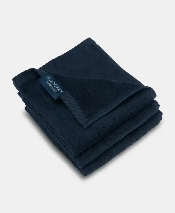 Jockey Cotton Terry Ultrasoft and Durable Solid Face Towel (Pack of 3) view 3