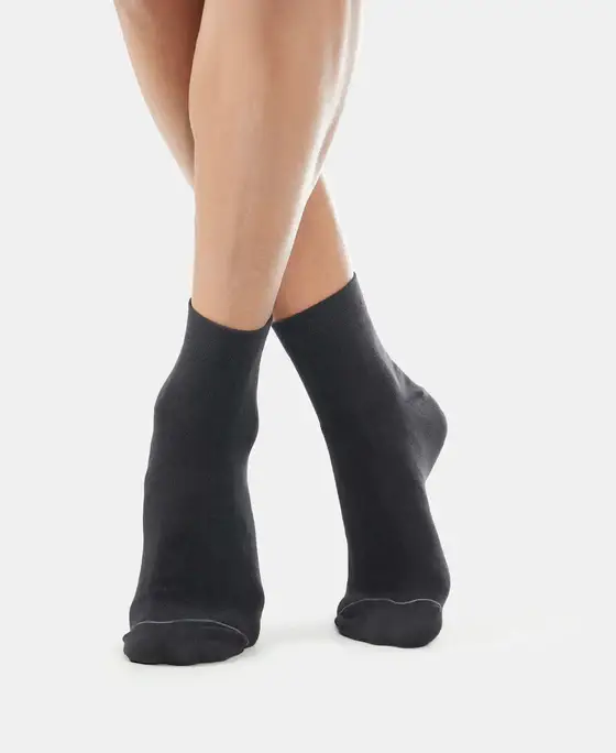 Jockey Modal Cotton Elastane Stretch Ankle Length Socks - 7396 view 4