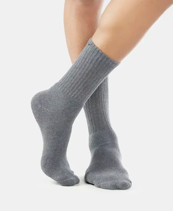 Jockey Compact Cotton Terry Crew Length Socks - 7035 (Pack of 3) view 3