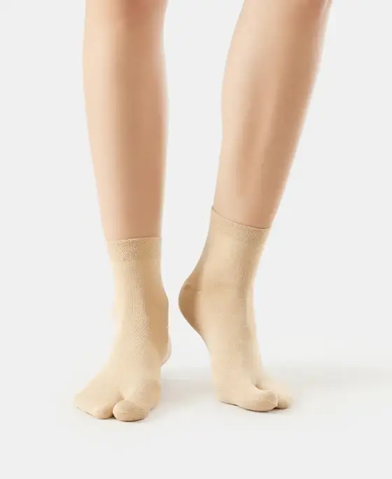 Jockey Compact Cotton Stretch Toe Socks - 7487 (Pack of 2) view 4