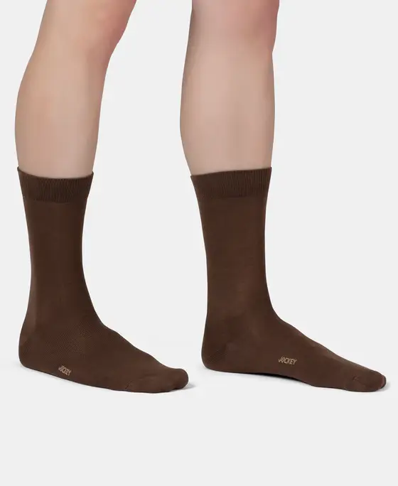 Jockey Mercerized Cotton Elastane Stretch Crew Length Socks - 7192S (Pack of 2) view 2