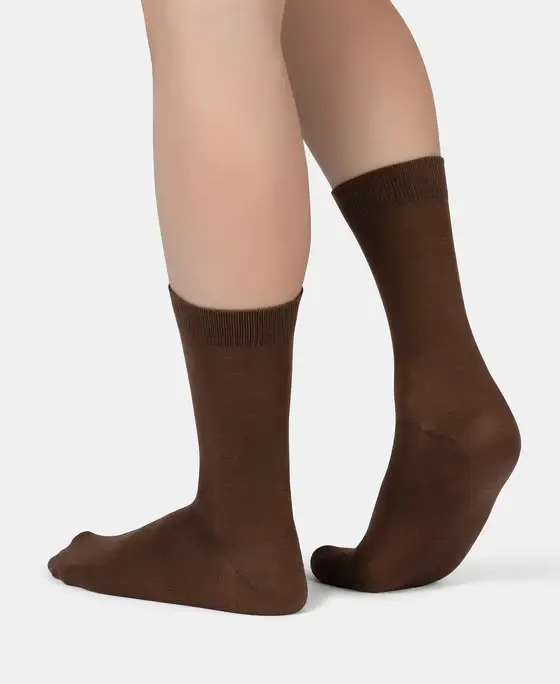 Jockey Mercerized Cotton Elastane Stretch Crew Length Socks - 7192S (Pack of 2) view 3