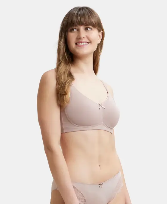 Wirefree Non-Padded Full Coverage Everyday Bra with Concealed Shaper Panel - FE41 view 2