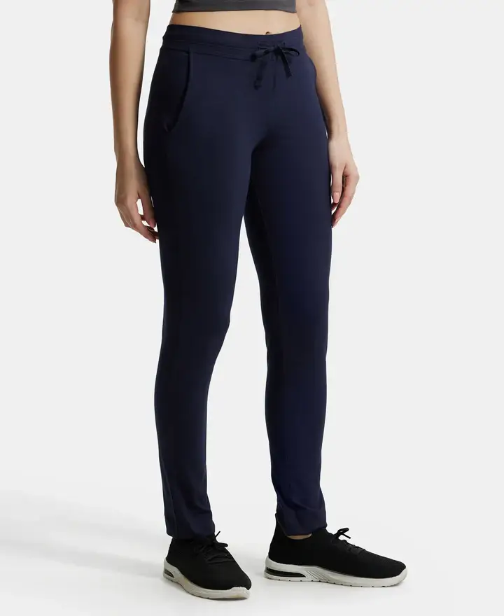 Jockey Women Slim Fit Trackpants With Side Pockets - 1301 view 2