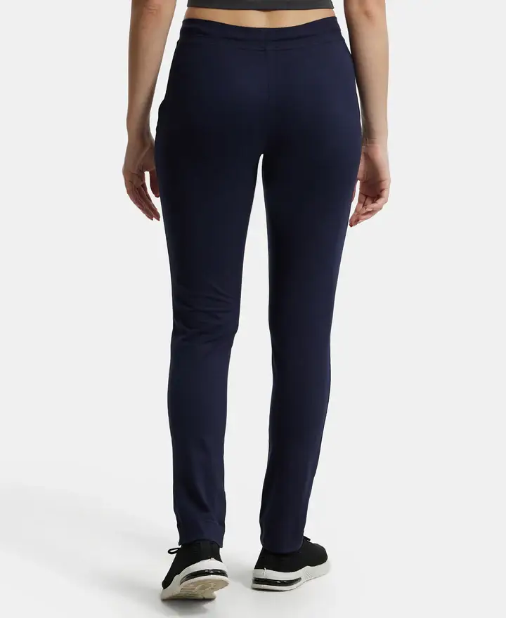 Jockey Women Slim Fit Trackpants With Side Pockets - 1301 view 3