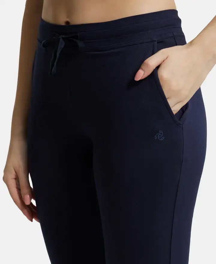 Jockey Women Slim Fit Trackpants With Side Pockets - 1301 view 4