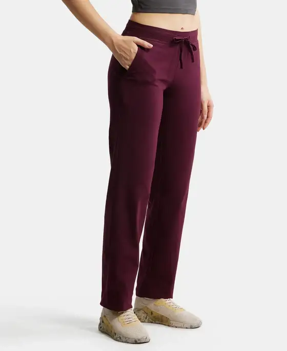 Jockey Women Relaxed Fit Trackpants With Side Pockets - 1302 view 3